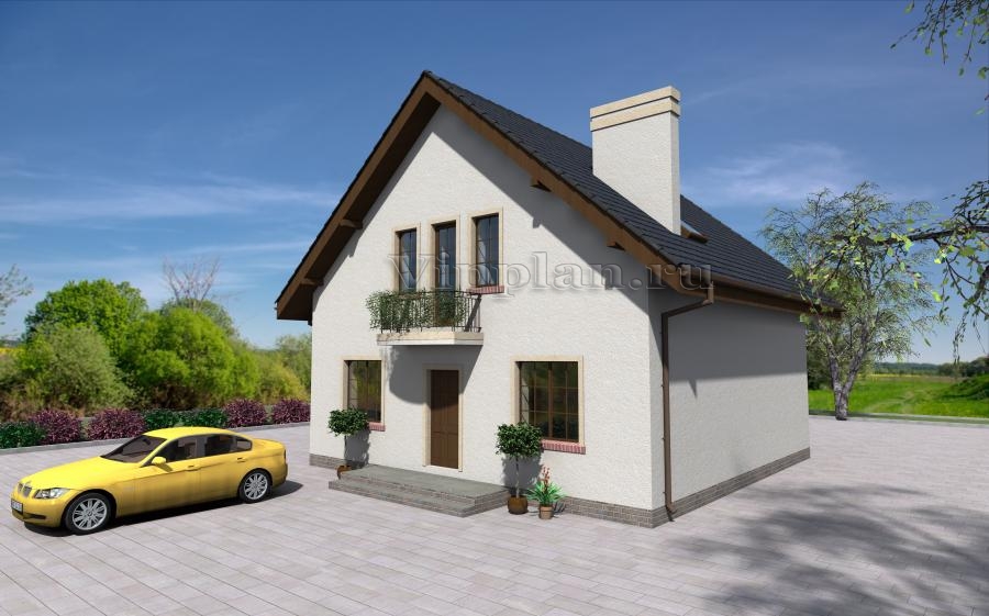 Аккуратный дом с мансардой